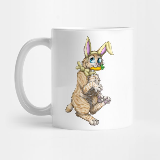 Bobtail BunnyCat: Cream Tabby (Yellow) by spyroid101